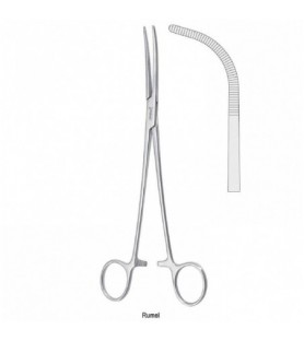 Forceps dissecting and ligature Rumel fig. 5 curved 240mm