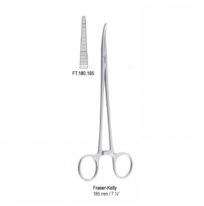 Forceps artery Fraser-Kelly straight 185mm