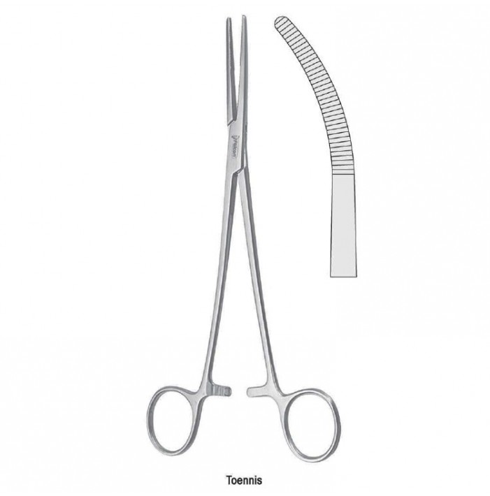 Forceps hysterectomy Toennis curved 210mm