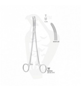 Forceps hysterectomy Wertheim 1x2th more-curved 225mm