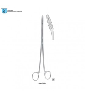 Forceps dressing Gross-Maier without ratchet curved 250mm