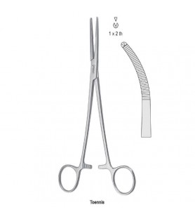 Forceps hysterectomy Toennis 1x2th curved 260mm