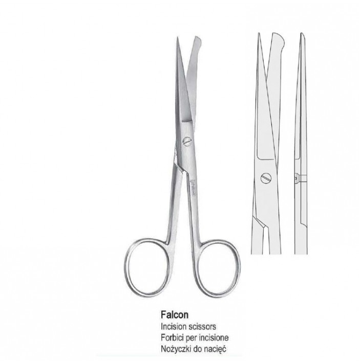 Scissors incision Falcon straight 130mm