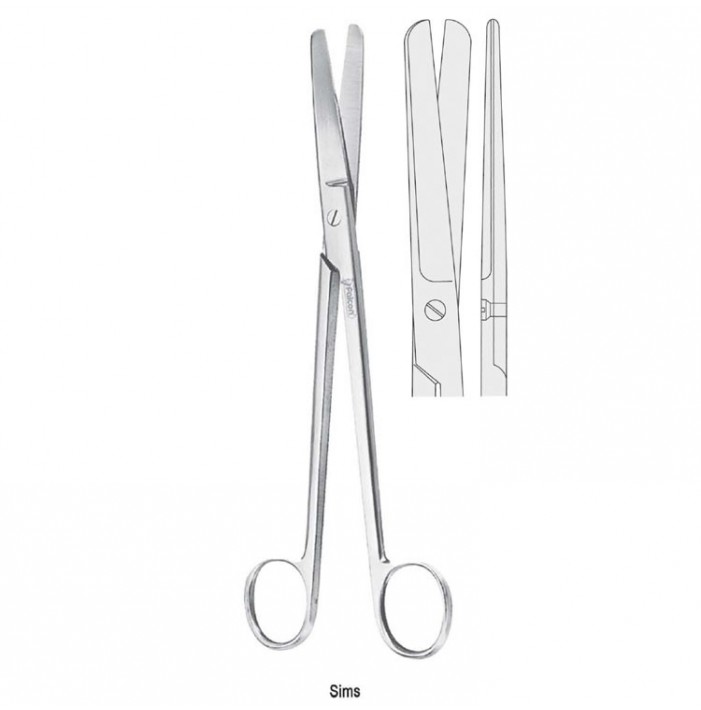Scissors uterine Sims blunt/blunt straight. 230mm