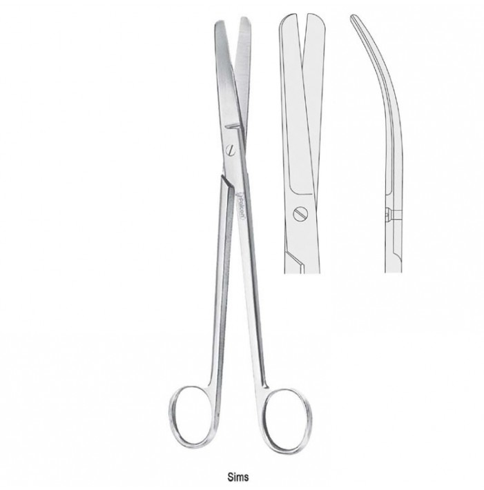 Scissors uterine Sims blunt/blunt cur. 200mm