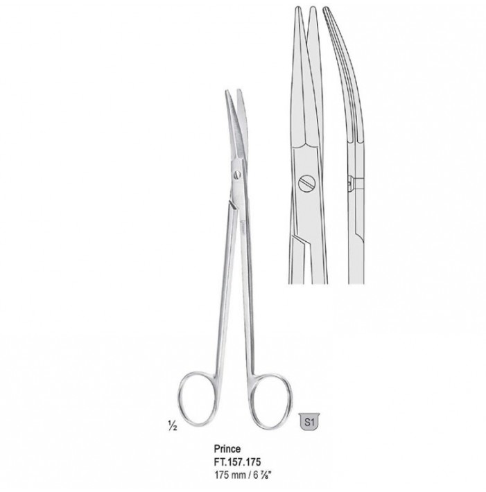 Scissors tonsil Prince curved 175mm