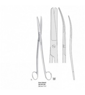 Nożyczki Sims-Siebold maciczne tępe w kształcie S 245mm