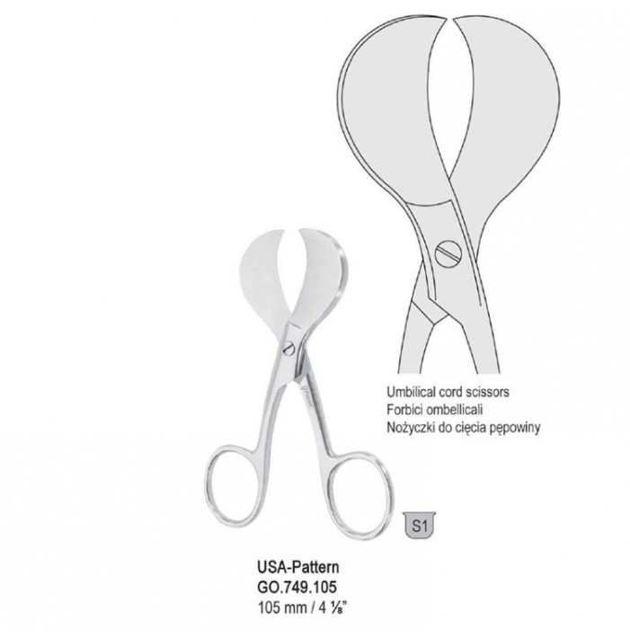 Scissors umbilical cord USA-Pattern 105mm