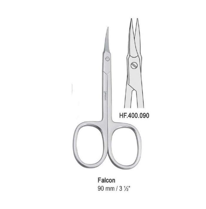 Scissors cuticle arrow point curved 90mm