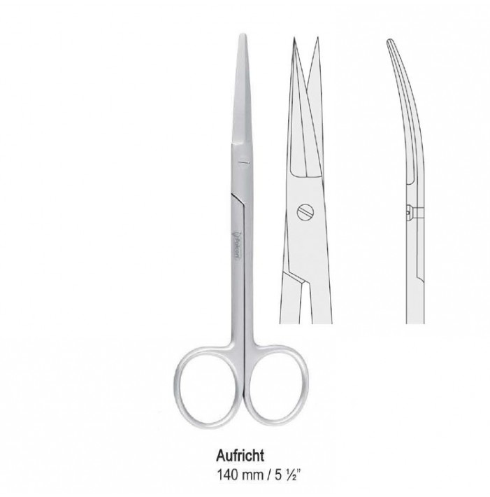 Scissors Aufricht double edge sharp/sharp curved 140mm