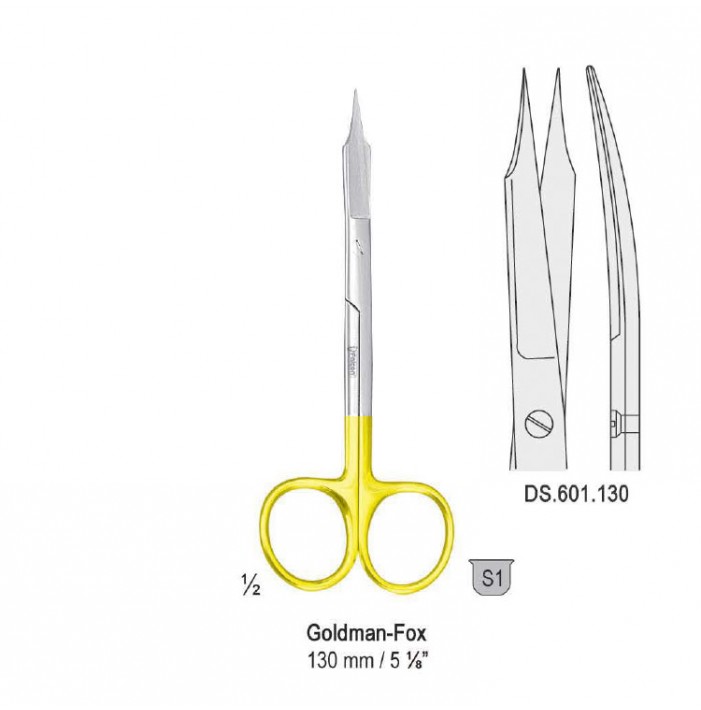 Falcon-Cut scissors Goldman-Fox curved 130mm