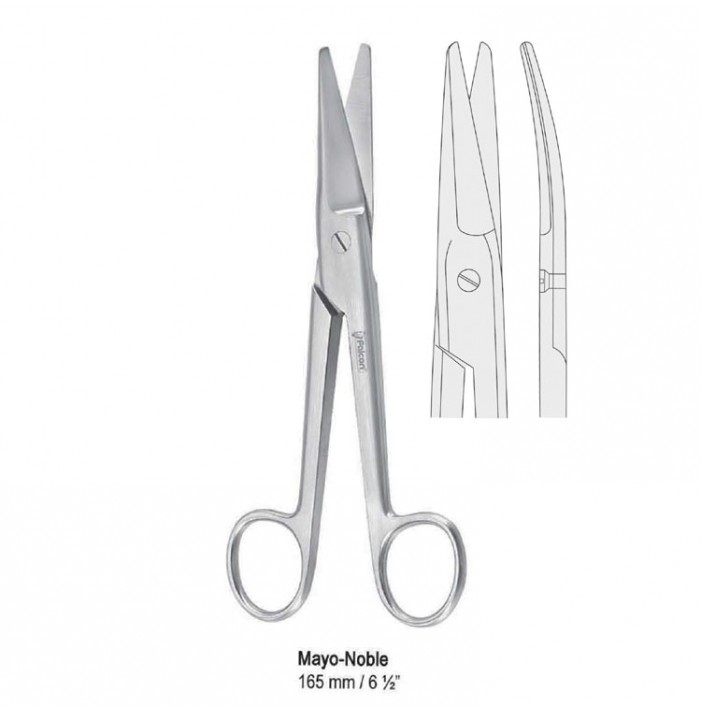 Nożyczki Mayo-Noble operacyjne zagięte 165mm