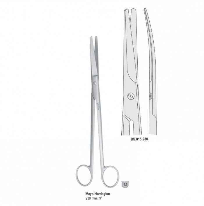 Scissors uterine Mayo-Harrington cur. 200mm