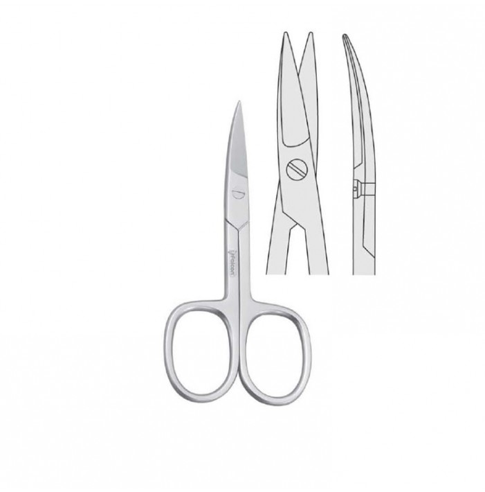 Scissors manicure finger nail curved 90mm