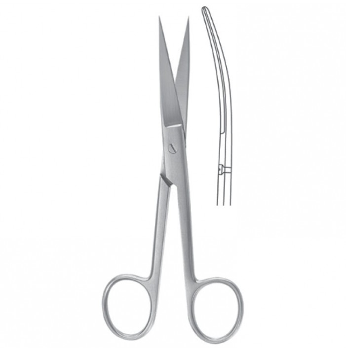 Nożyczki Falcon-Standard chirurgiczne ostro-ostre zagięte 115mm