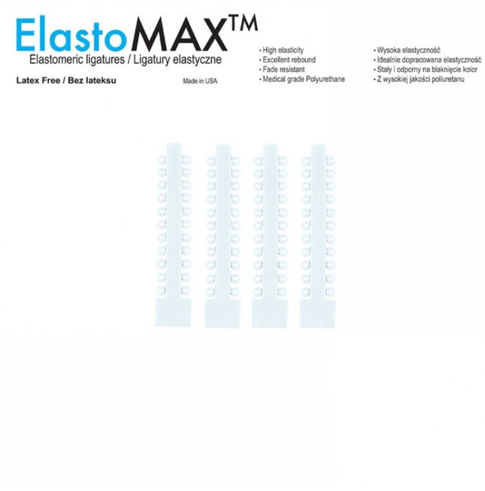 ElastoMax Ultra ligatury silikonowe, bez lateksu, przeźroczyste (1012 szt.)