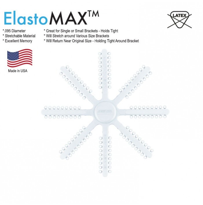 ElastoMax Mini ligatures, latex free, clear (7 sticks, 1008 ligatures)