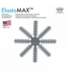 ElastoMax Mini ligatury .095 mm bez lateksu srebrny metalik (1008 szt.)