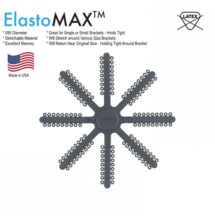 ElastoMax Mini ligatury .095 mm, bez lateksu, szare (1008 szt.)