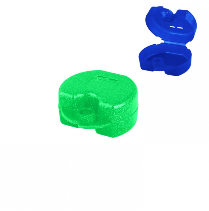 Retainer cases Euro maxi tropical green, 38 x 76 x 64mm (Pack of 10 pieces)