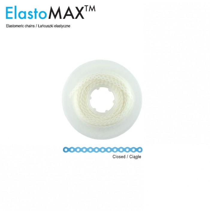 ElastoMax Ultra łańcuszek silikonowy, bez lateksu, krótki przeźroczysty (4.5m na szpuli)