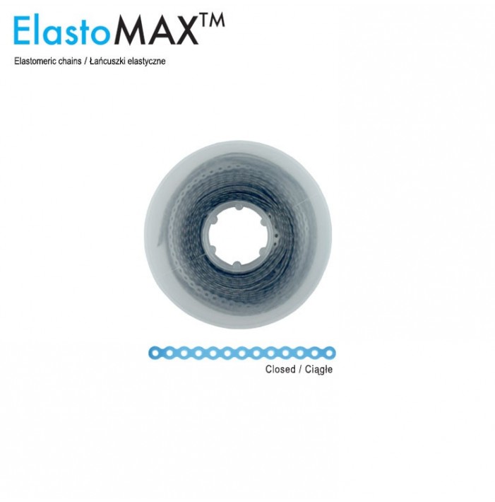 ElastoMax Uno elastomeric chain, closed silver (4.5m spool)