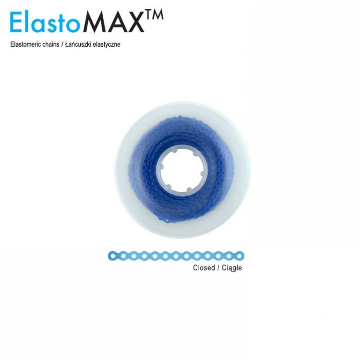 ElastoMax Uno elastomeric chain, closed dark blue (4.5m spool)