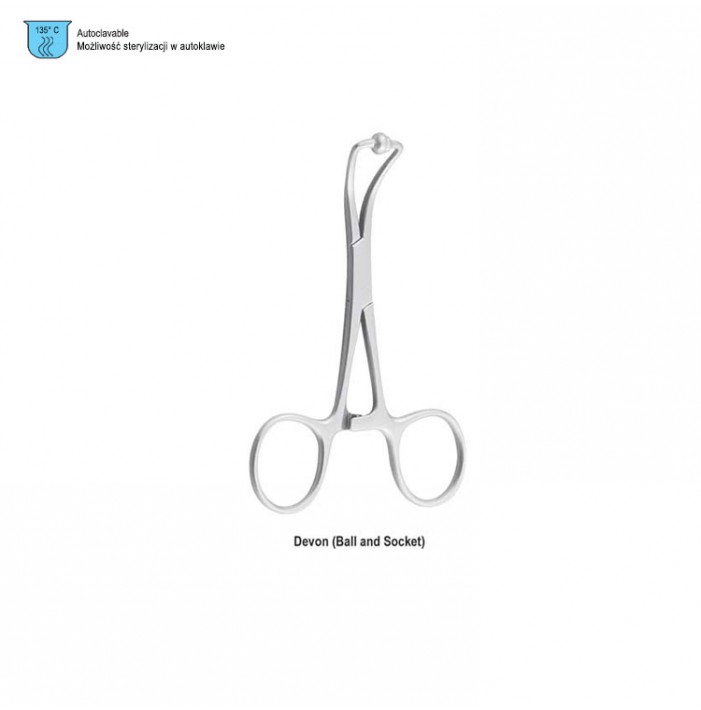 Forceps towel Devon (ball and socket) non-tearing 95mm