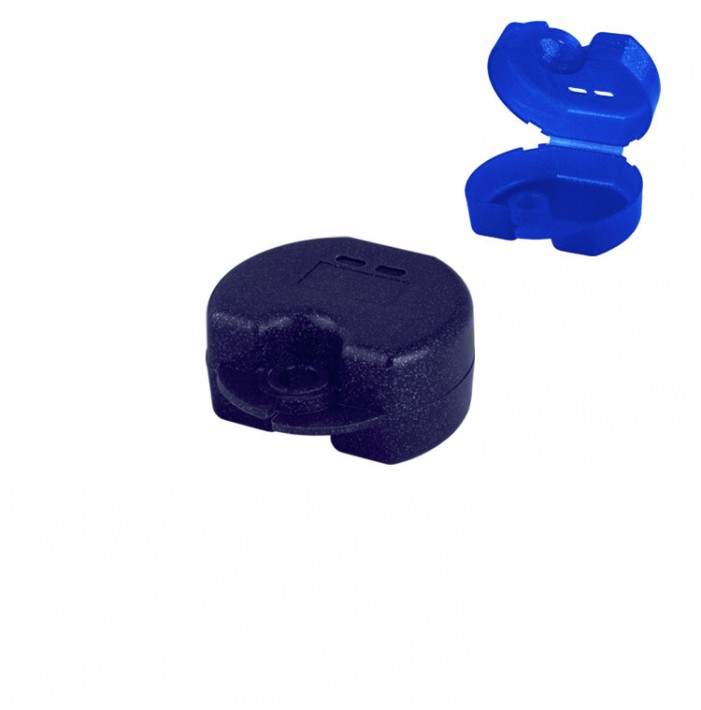 Retainer cases Euro maxi sparkle blue, 38 x 76 x 64mm (Pack of 10 pieces)
