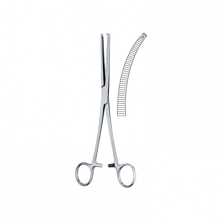 Forceps artery Kocher 1x2th curved 245mm