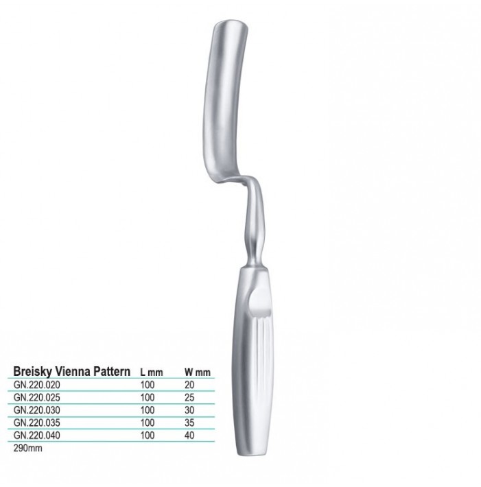 Wziernik pochwowy Breisky 100x30mm 280mm