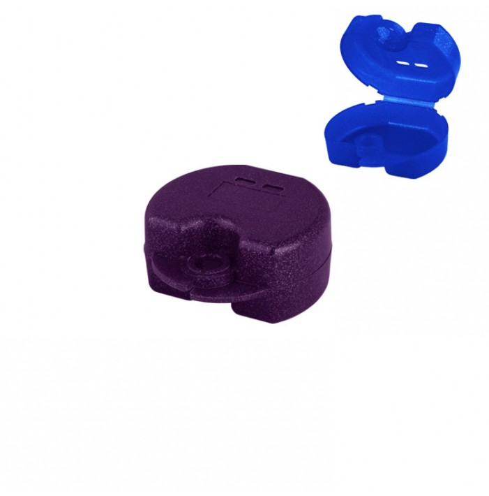 Retainer cases Euro maxi sparkle purple, 38 x 76 x 64mm (Pack of 10 pieces)