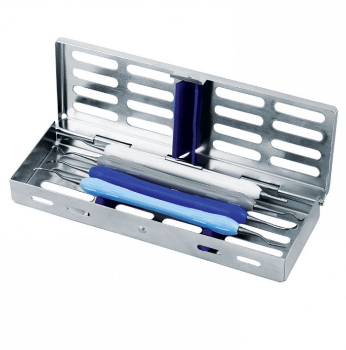 Easy-Color Titanium implant scaling kit in tray