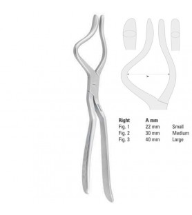 Forceps disimpaction Rowe right fig.1, 225mm