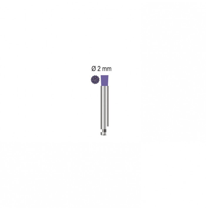 SMART Szczoteczka polerska na kątnicę średnio-twarda 2.35mm krótka purpurowy nylon