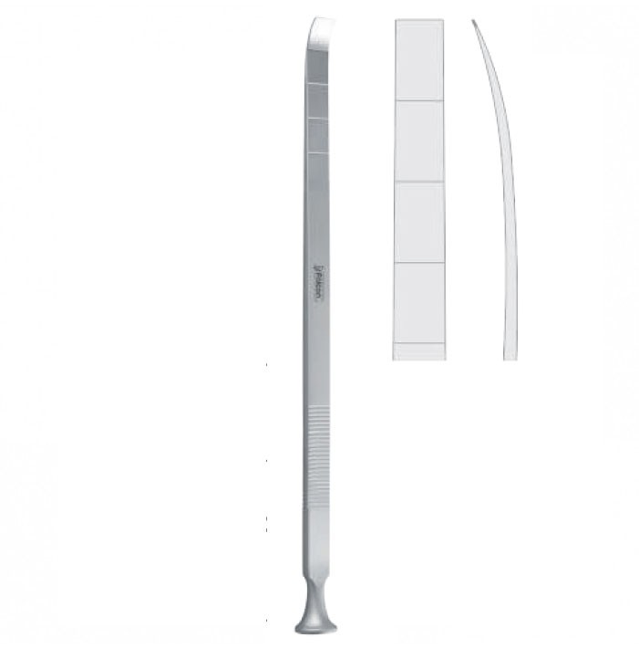 Osteotome maxillo facial Epker less curved 4mm, 180mm