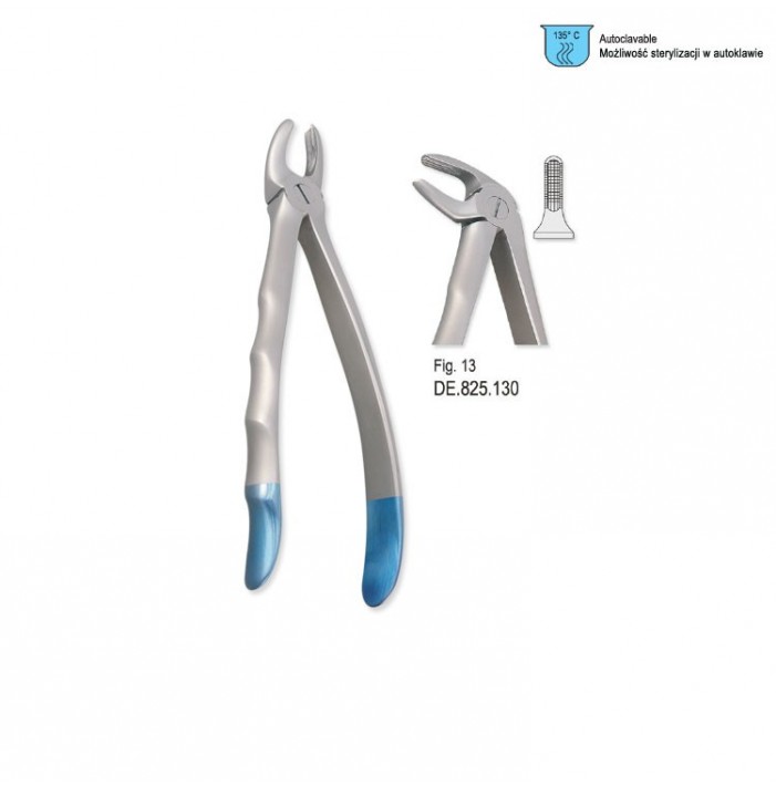 Titanium Extracting forceps with anatomical handle fig. 13