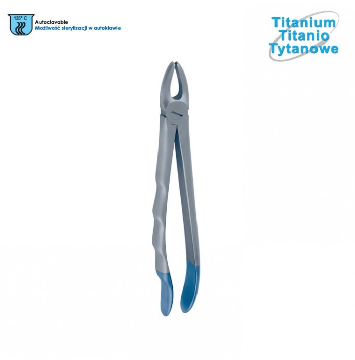 Titanium Extracting forceps with anatomical handle fig. 1