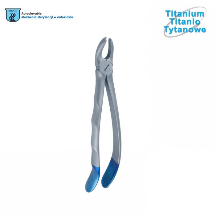 Titanium Extracting forceps with anatomical handle fig. 17