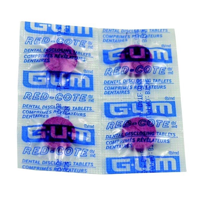 GUM Butler Red-Cote tabletki do wybarwiania płytki nazębnej i osadów