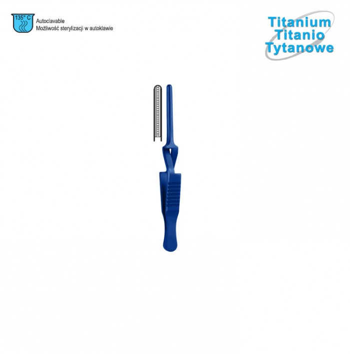 Titanium Debakey - Diethrich atrauma bulldog clamp straight, 2x20mm, 69mm