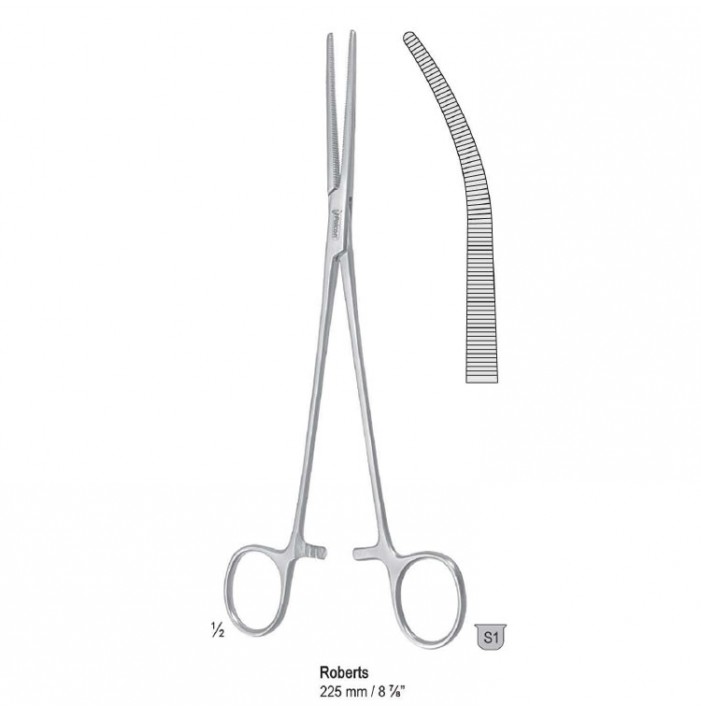 Forceps artery Roberts curved 225mm