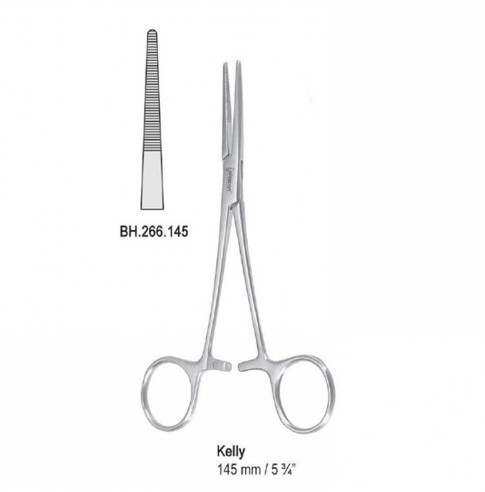 Kleszczyki naczyniowe Kelly proste 145mm