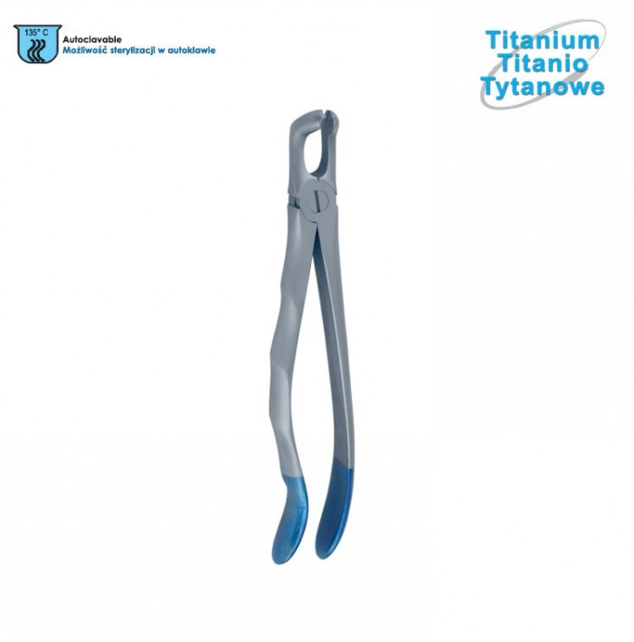 Titanium Extracting forceps with anatomical handle fig. 79