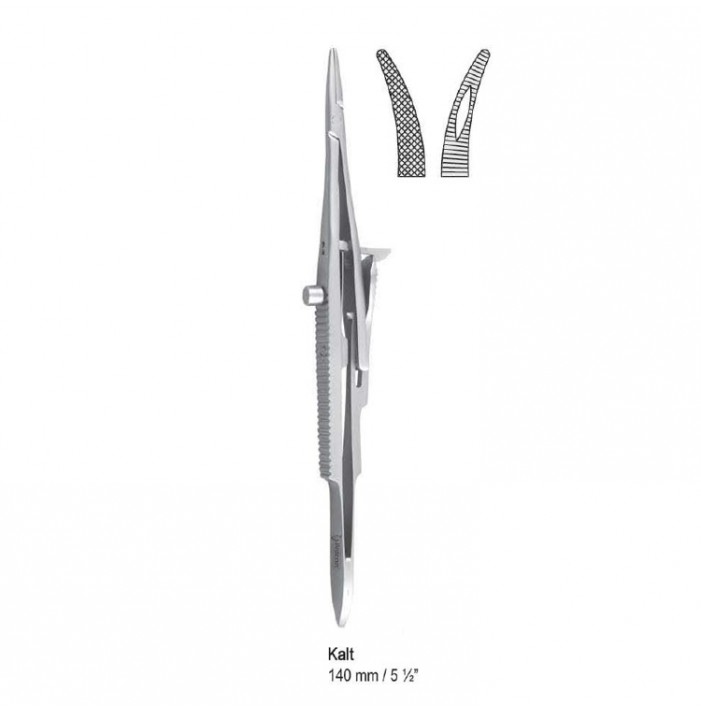 Needle holder Kalt curved 140mm