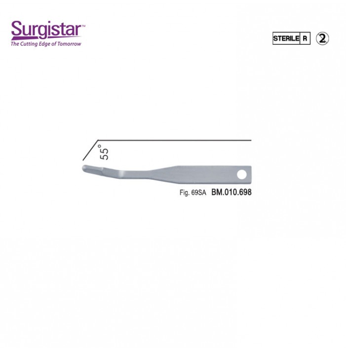 Scalpel blade micro mini 55° fig. 69SA (Pack of 6 pieces)