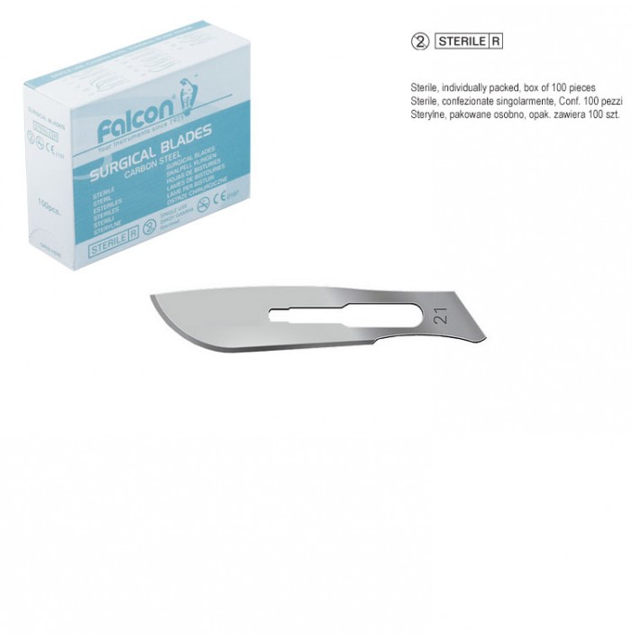 Falcon scalpel blades fig. 21 (Pack of 100 pieces)