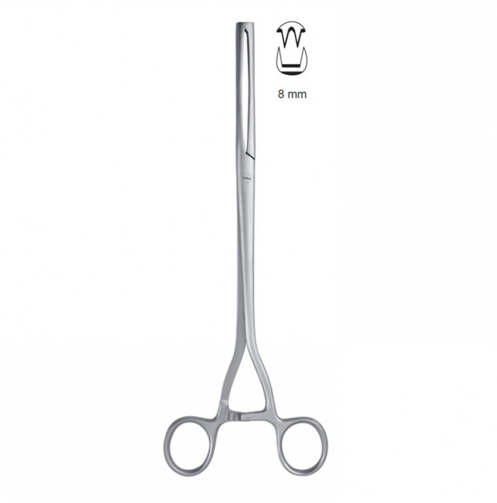Museux tenaculum fcps. curved. sidew 6mm 24cm