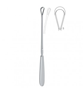 Curette uterine Sims malleable sharp Fig.5/12mm, 255mm