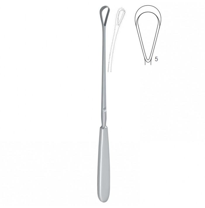Curette uterine Sims malleable sharp Fig.5/12mm, 255mm